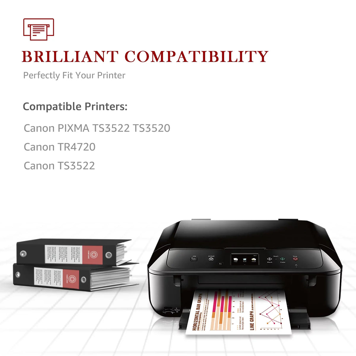 PG-275 XL Charcoal Ink Cartridge Compatible for PIXMA TS3520 TS3522 TR4720 TR4722 Printers, Replacement 275XL High Yield Dark Ink Cartridge for Printer