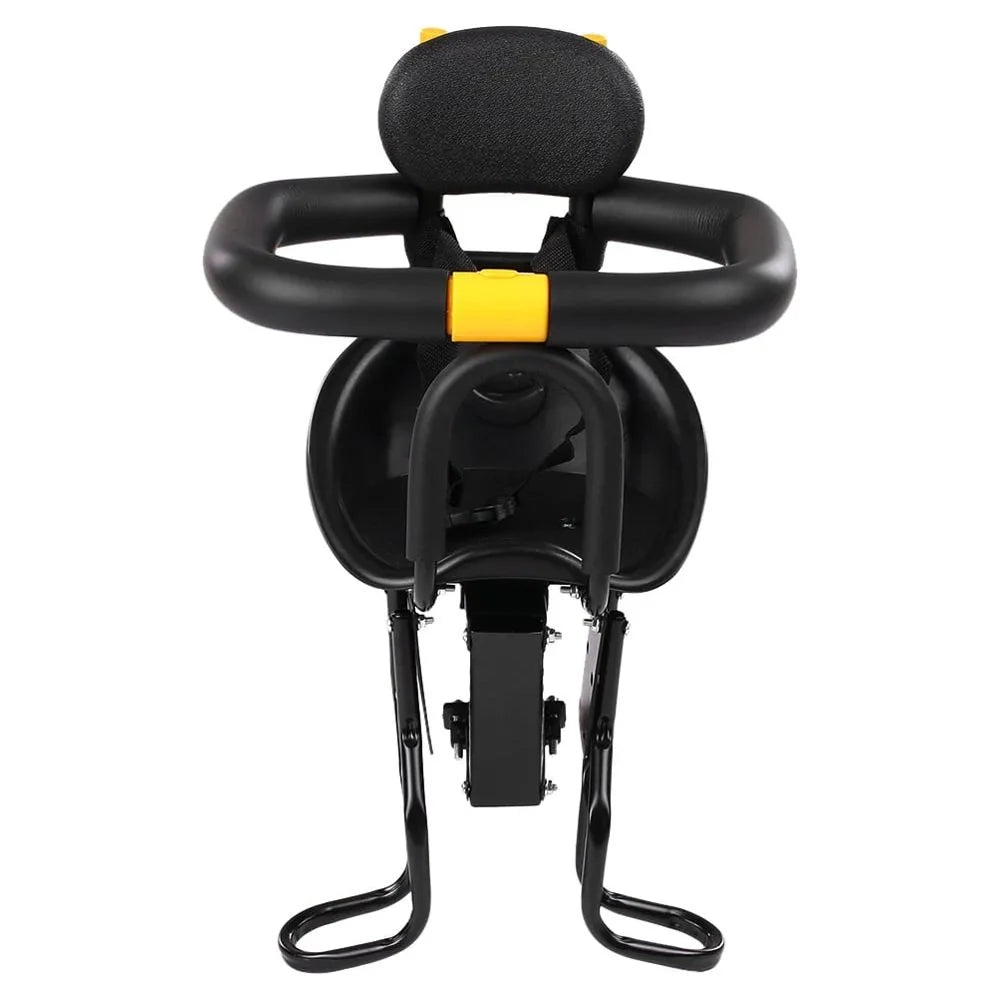 Lightweight Kids Saddle with Back Rest and Foot Pedals Enjoyable and Convenient Cycling with Your Child
