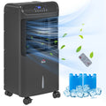 HOMCOM 3-In-1 Mobile Evaporative Air Cooler with Remote Oscillating Onyx