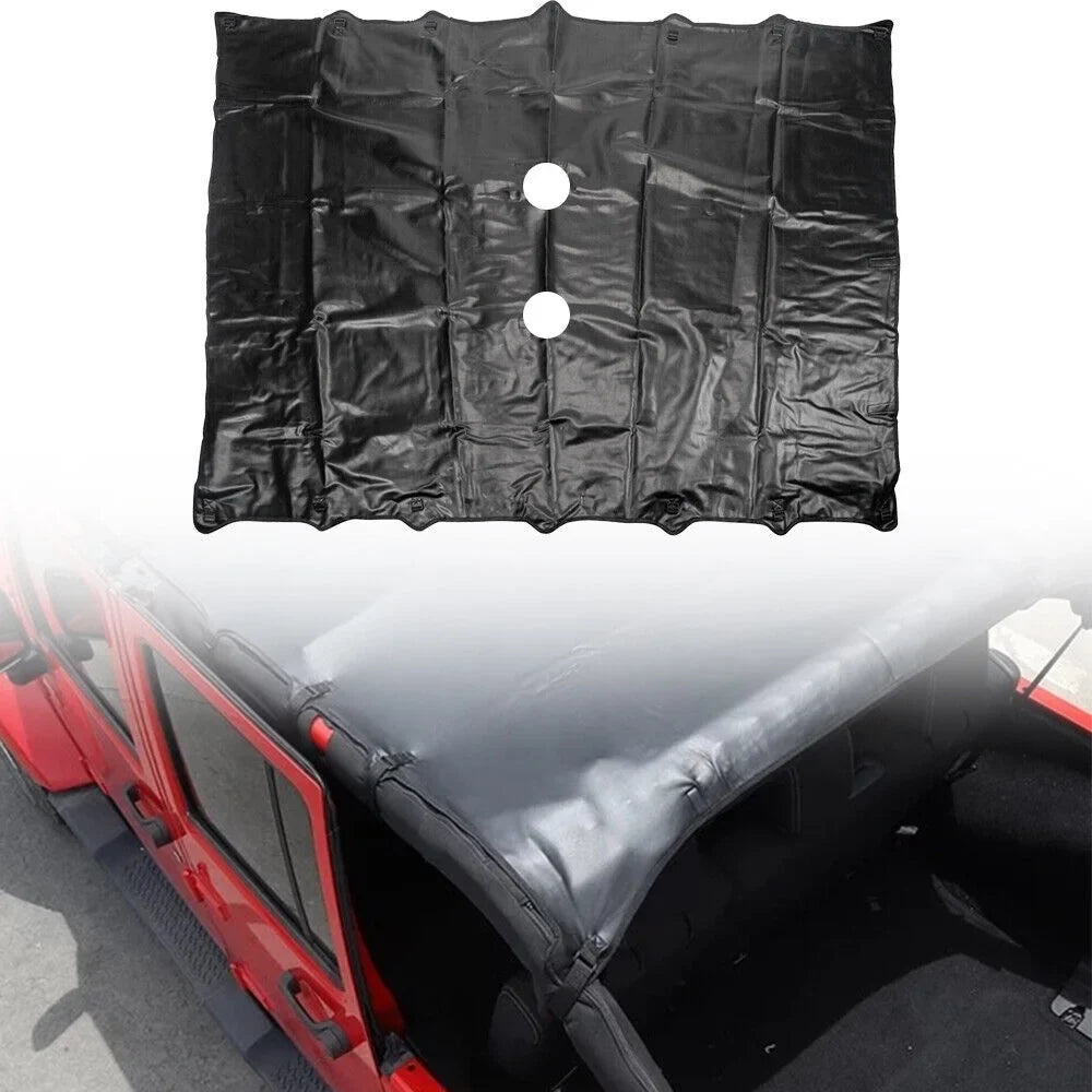 KingFurt Leather Top Sunshade Protection, Midnight Jeep Wrangler JK/JKU 2007-2018, Durable & Easy to Install