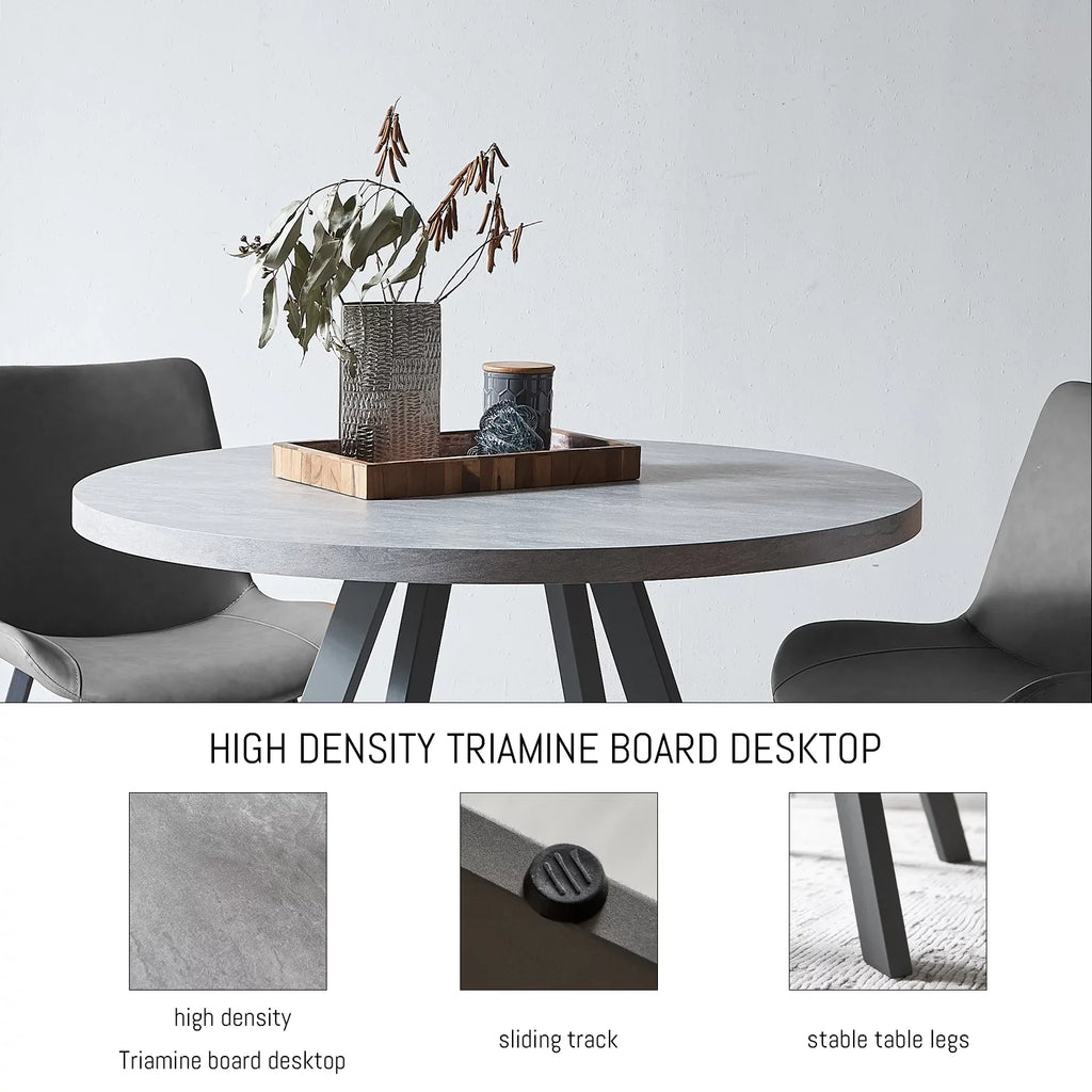 Round Dining Table Set, Mid Century Modern Round Dining Table 35 Inch Leisure Coffee Table, Saving Space