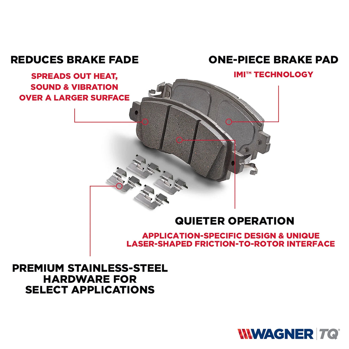 Wagner ThermoQuiet MX683 Semi-Metallic Disc Brake Pad Set Fits select: 2004-2010 BMW X3, 2000-2006 BMW X5