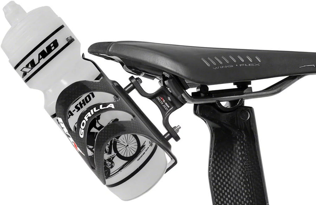 XLAB Delta 200 Rear Water Bottle Cage Midnight Saddle Mount Aero Bicycle Parts
