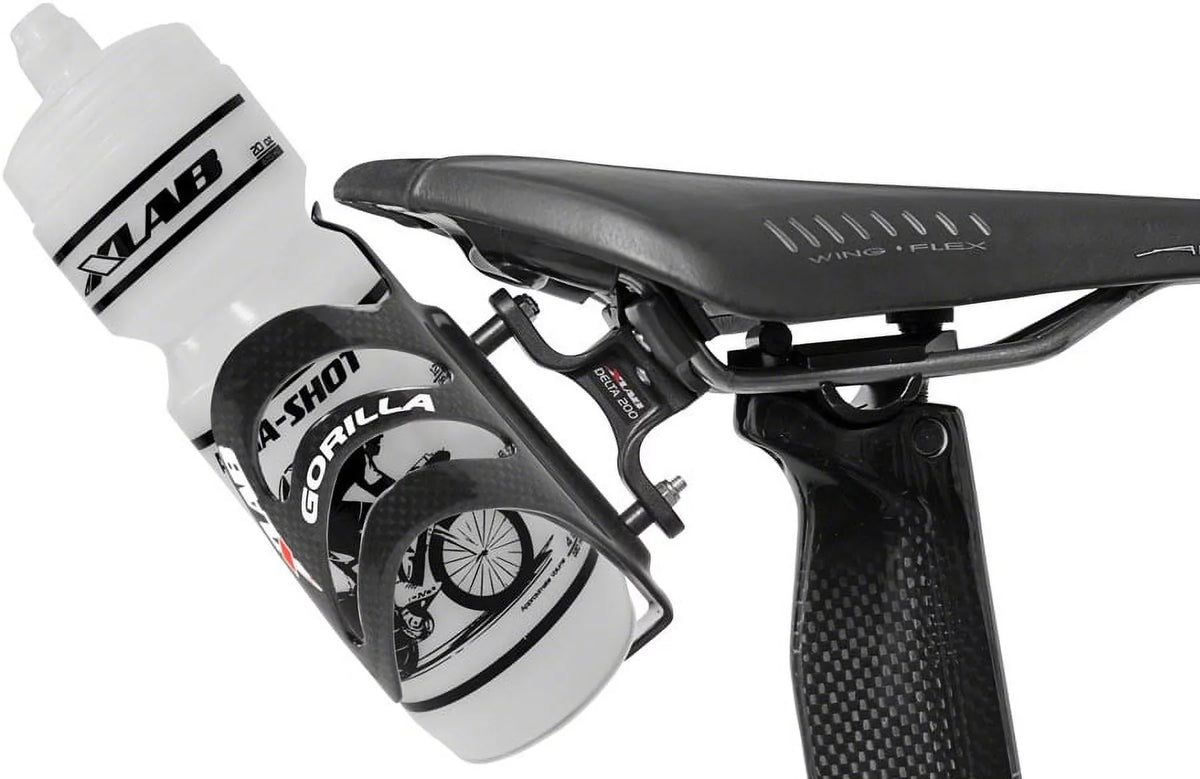XLAB Delta 200 Rear Water Bottle Cage Midnight Saddle Mount Aero Bicycle Parts