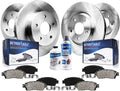 Detroit Axle - Brake Kit for 2007-2013 Nissan Altima Disc Brake Rotors 2007 2008 2009 2010 2011 2012 2013 Ceramic Brakes Pads Replacement: 11.65" Unit Front Rotor and 11.46" Unit Rear Rotor