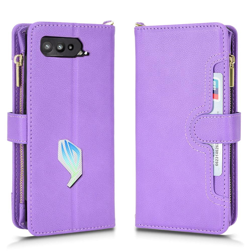 Case for Asus ROG Phone 5 Magnetic PU Leather Flip Leather Cover Zipper Wallet Card Holder