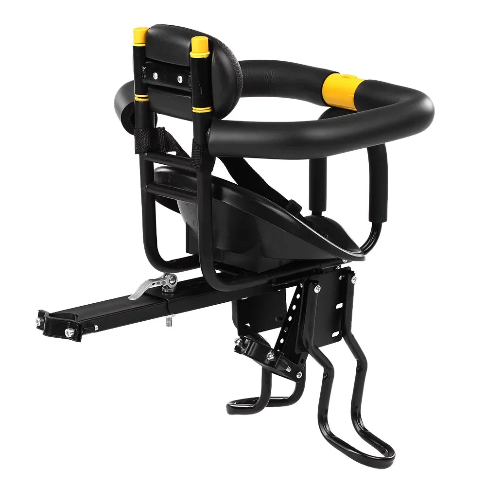 Lightweight Kids Saddle with Back Rest and Foot Pedals Enjoyable and Convenient Cycling with Your Child
