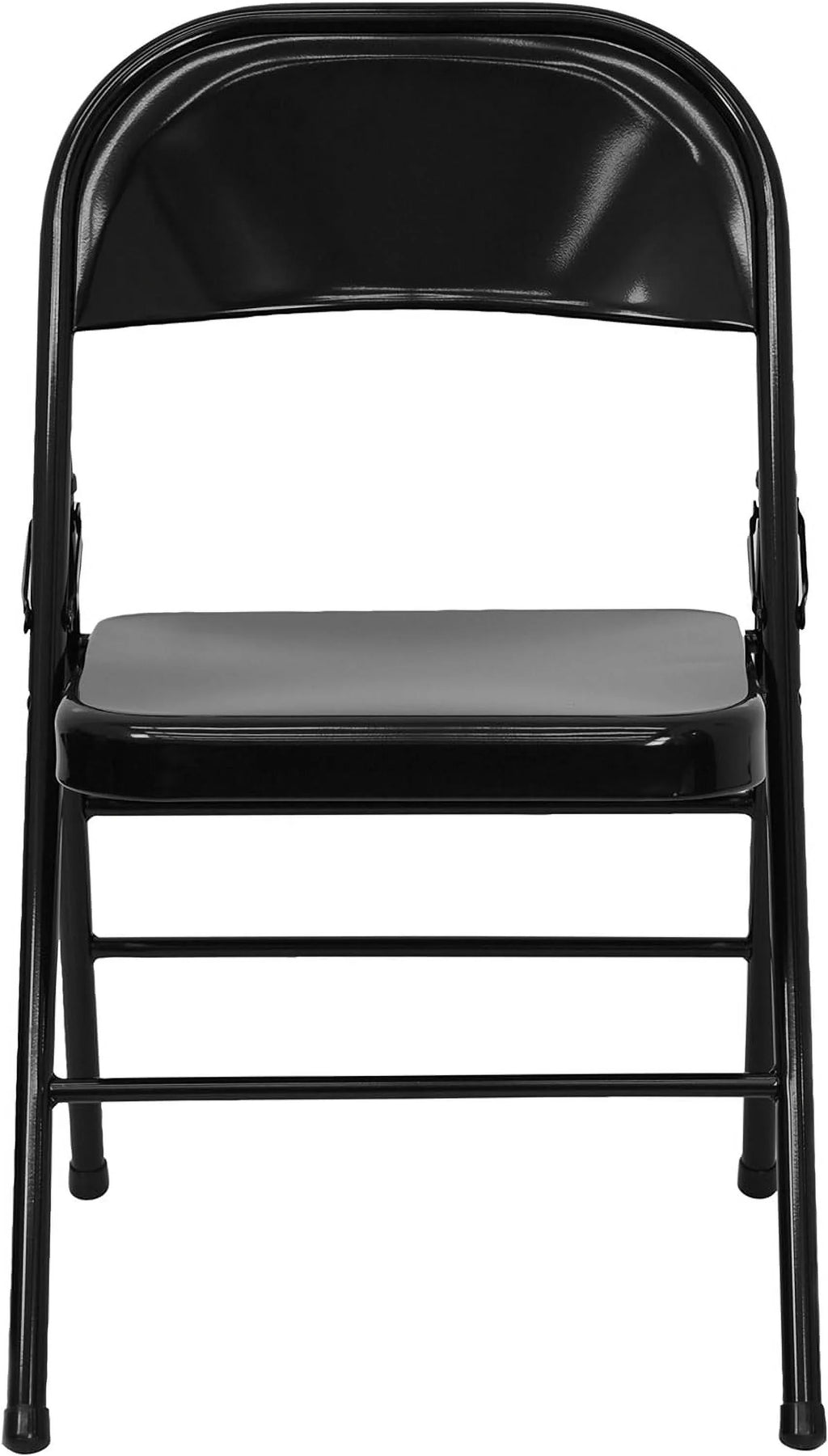 HERCULES Series Triple Braced & Double Hinged Midnight Metal Folding Chair