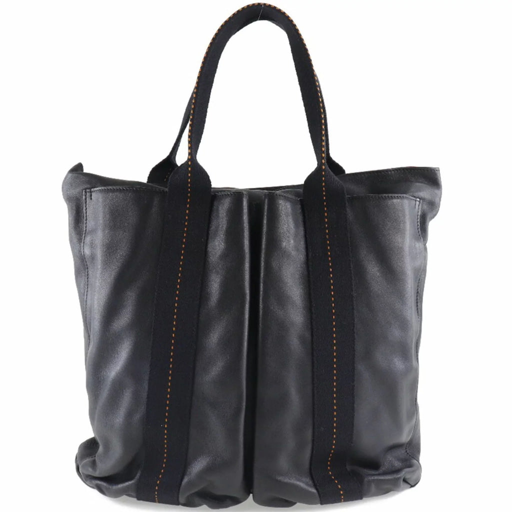 Pre-Owned Hermes Caravan Vertical PM Voderma Onyx Unisex Tote Bag (Fair)