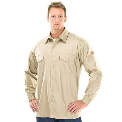 Benchmark FR 9.5 Cal Really Nice Shirt Flame-Resistant FR, Beige, X-Large (3 Units)