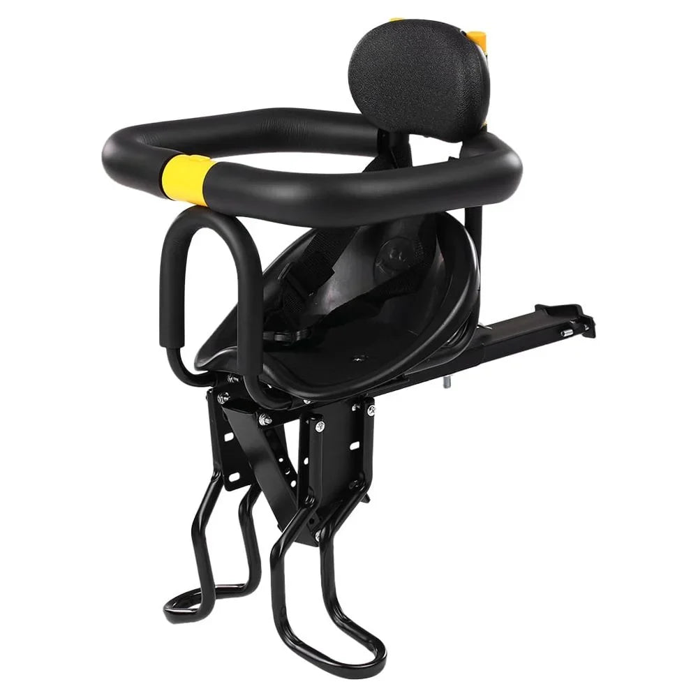 Lightweight Kids Saddle with Back Rest and Foot Pedals Enjoyable and Convenient Cycling with Your Child