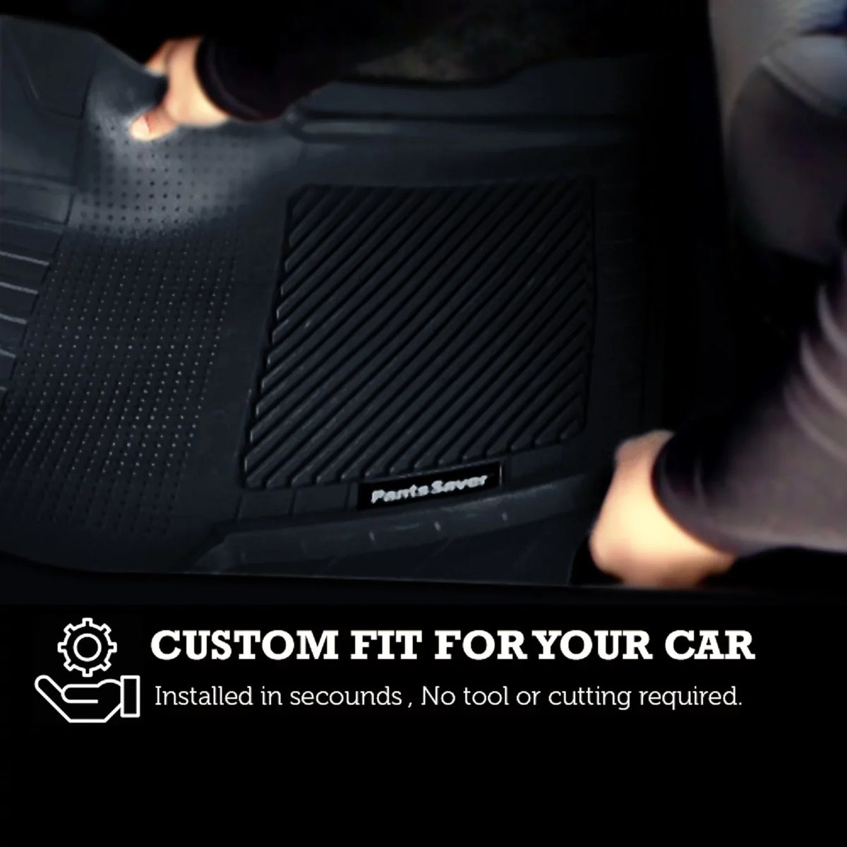 PantsSaver Custom Fit Floor Mats for Genesis GV70 SUV 2022-2023 All Weather Protection -4 Piece Set Dark
