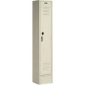 Single Tier Paramount Locker with 1 Door Ready to Assemble - Tan - 12 x 12 x 72 in.