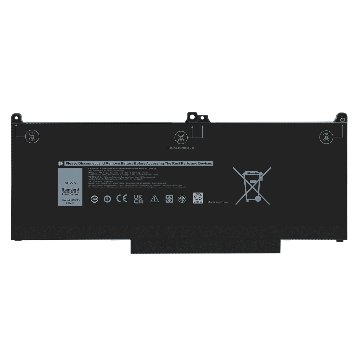 For Dell Latitude 5300 5310 (2-in-1) 7300 7400 60Wh Laptop Battery MXV9V