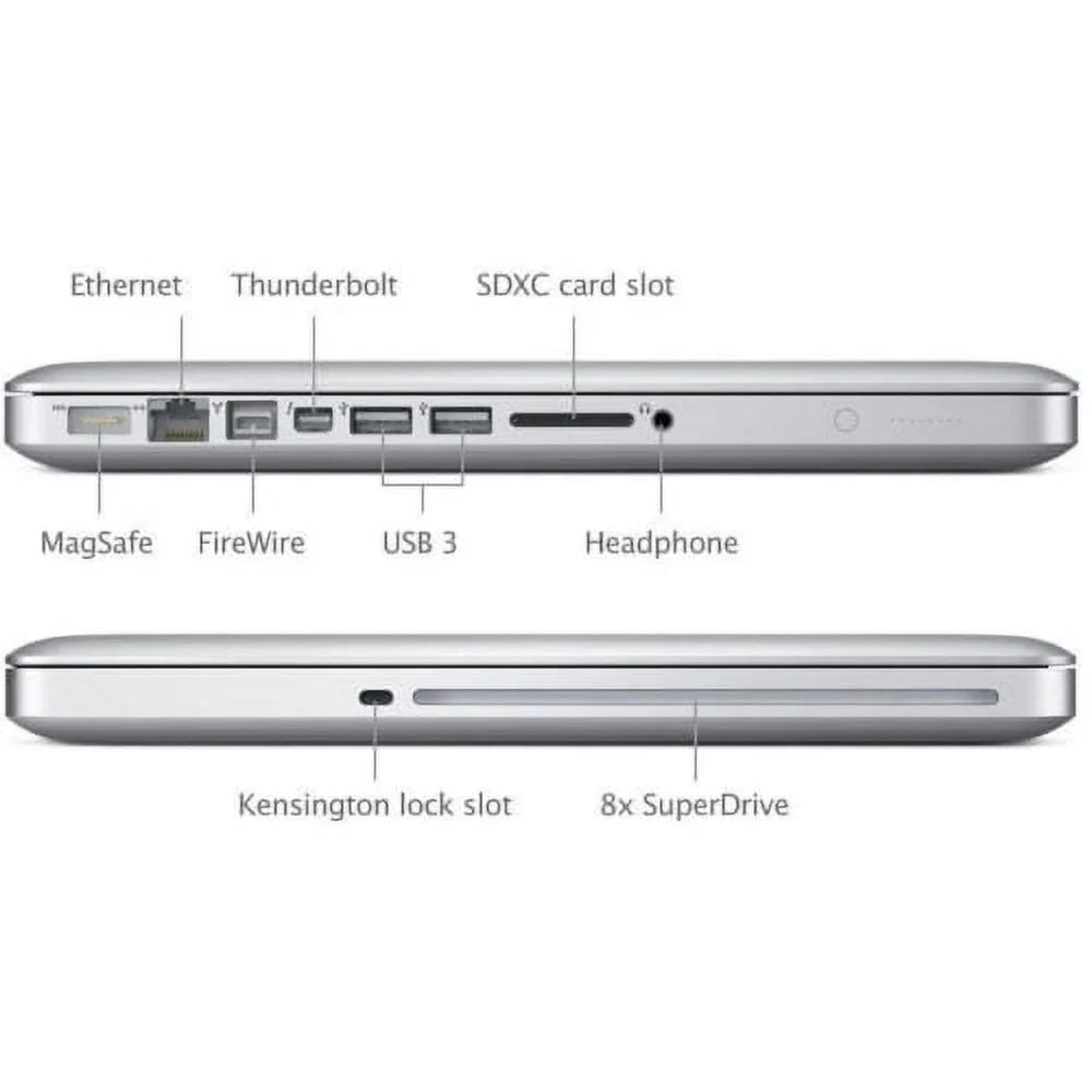 Pre-Owned Apple MacBook Pro Laptop Core i5 2.5GHz 4GB RAM 250GB HDD 13" Silver MD101LL/A (2012) - Like New