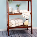 Trademark Global Luxury Cotton Towel Set- Quick Dry Zero Twist & Soft Set, Bone & Dark - 6 Piece