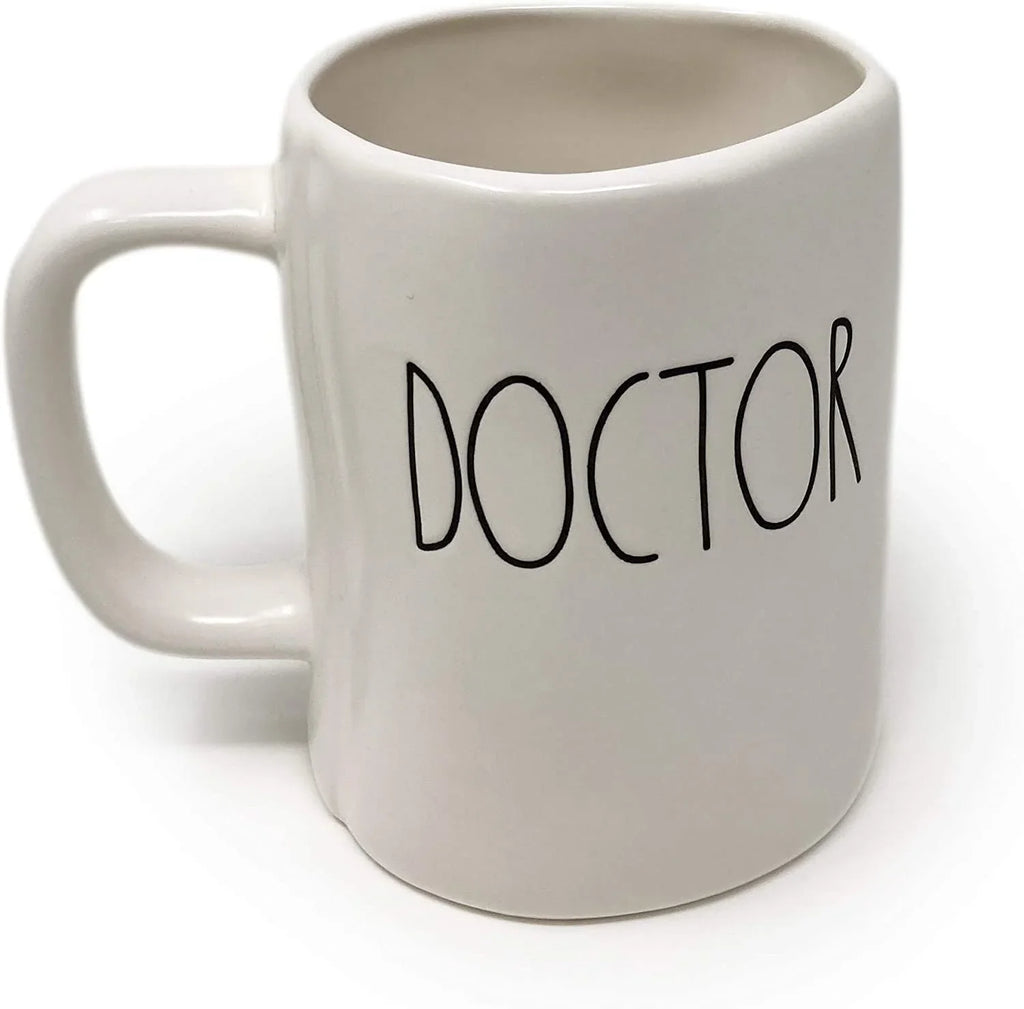 Rae Dunn White DOCTOR HERO Ceramic Mug with Onyx LL Letter Tea Mug