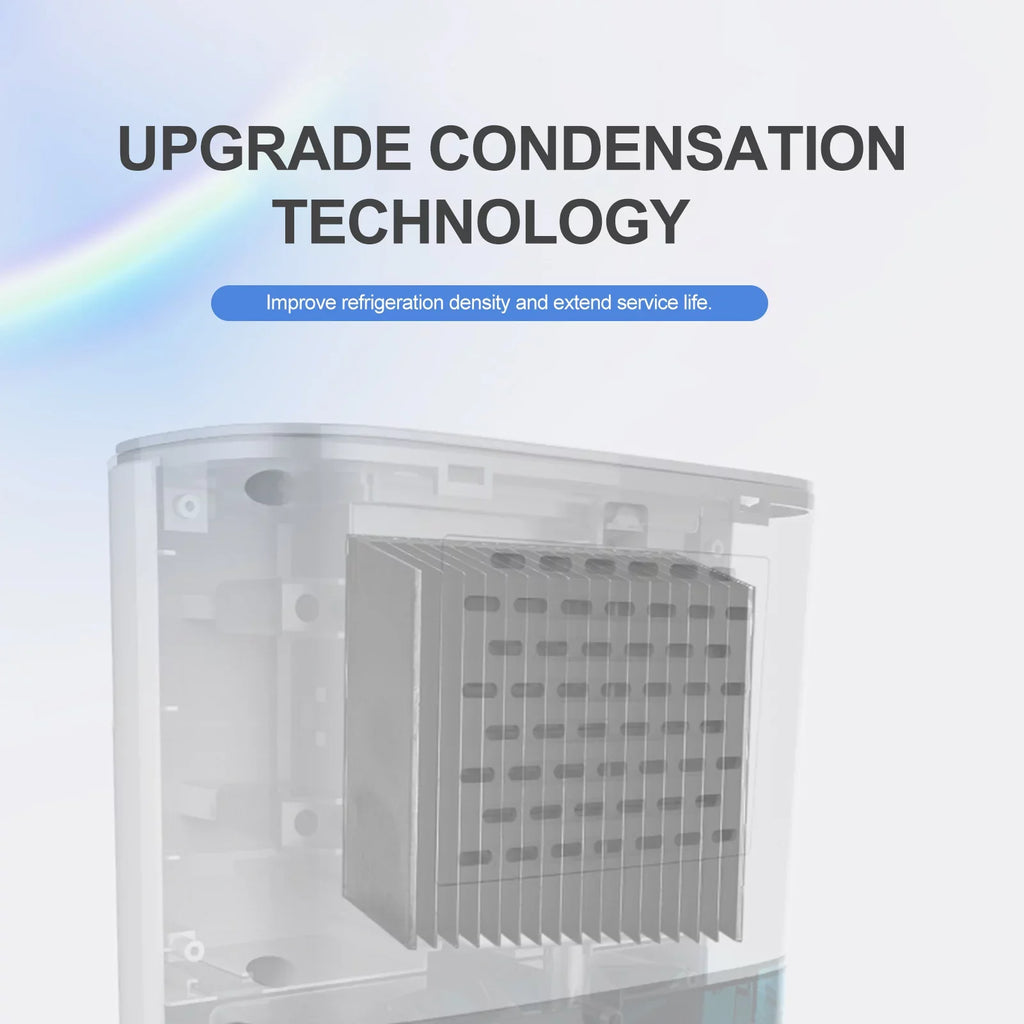 Compact Dehumidifier with Auto off Protection Ideal for Garages and Basements