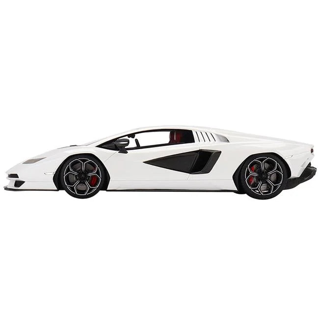 Lamborghini Countach LPI 800-4 Bianco Siderale White with Midnight Accents 1 by 18 Scale Model Car
