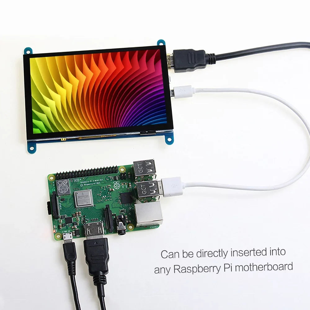 Aibecy 5 Unit Touchscreen Display 800*480 Resolution Small Portablewith USBInterface Compatible with Raspberry Pi Educational Tool