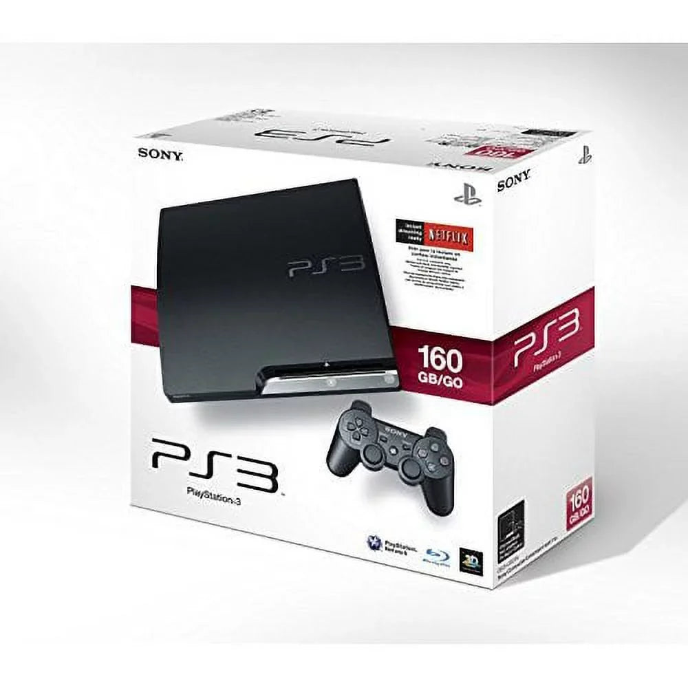 Restored Sony PlayStation PS3 Slim 160GB Console (Refurbished)