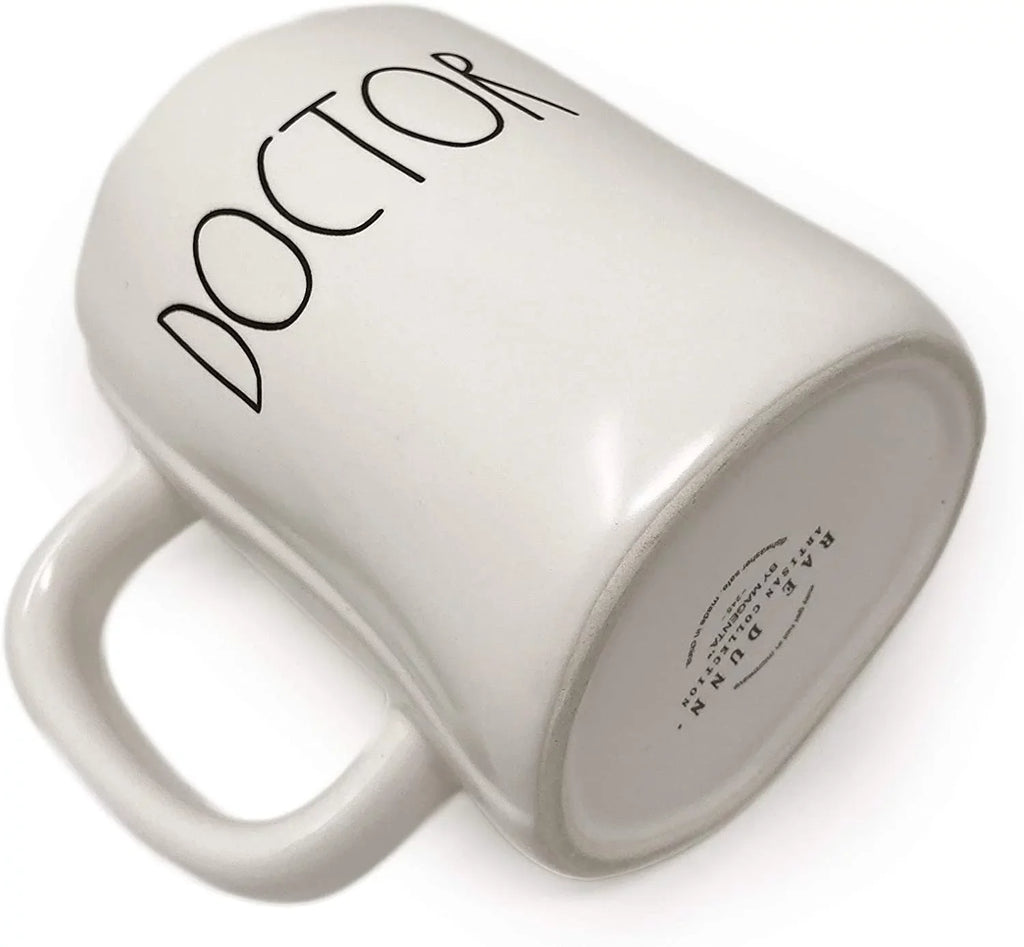 Rae Dunn White DOCTOR HERO Ceramic Mug with Onyx LL Letter Tea Mug