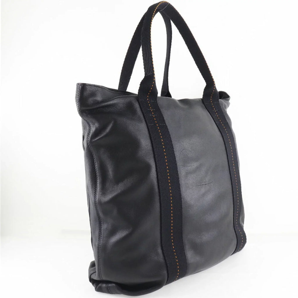 Pre-Owned Hermes Caravan Vertical PM Voderma Onyx Unisex Tote Bag (Fair)