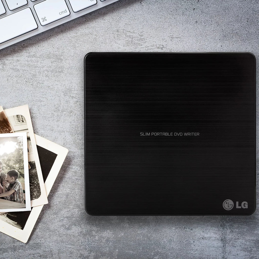 LG Electronics GP65NB60 8X USB 2.0 Ultra Slim Portable DVD±RW External Drive w- M-DISC, Retail Charcoal