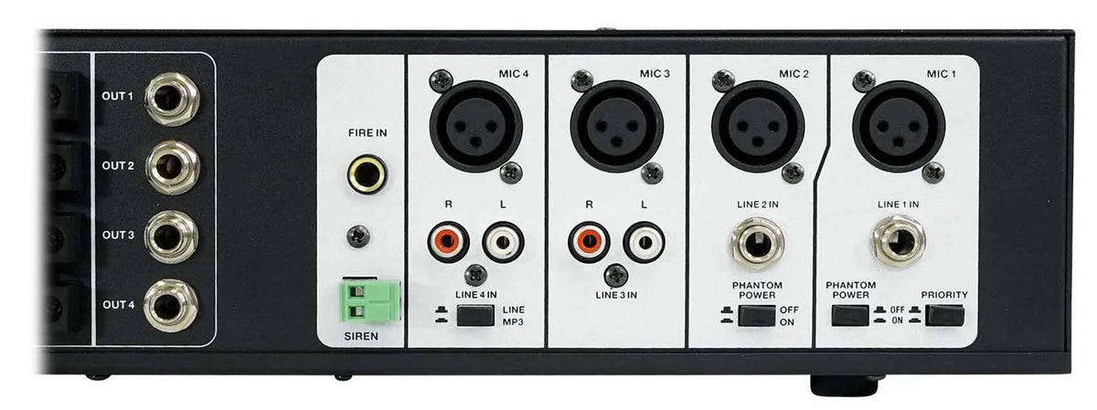 4-Zone Matrix Multi Source Commercial Amplifier+(6) JBL White Pendant Speakers