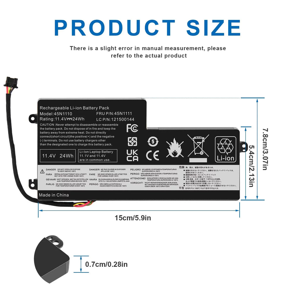 Battery For Lenovo ThinkPad T450S T460 45N1108
