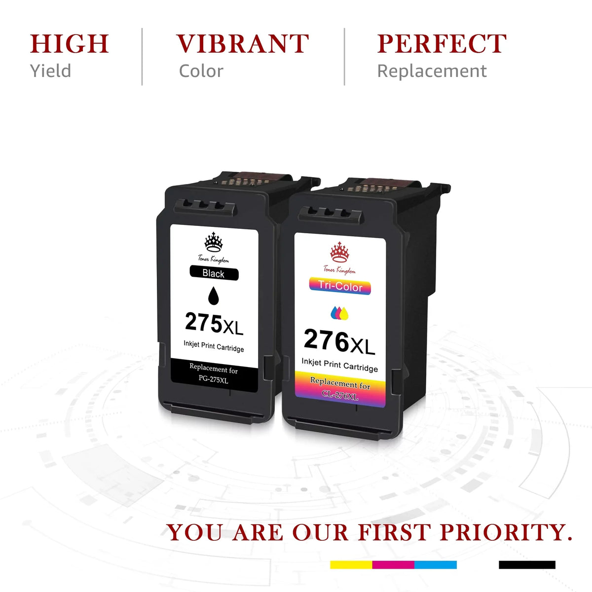 PG-275 XL Charcoal Ink Cartridge Compatible for PIXMA TS3520 TS3522 TR4720 TR4722 Printers, Replacement 275XL High Yield Dark Ink Cartridge for Printer