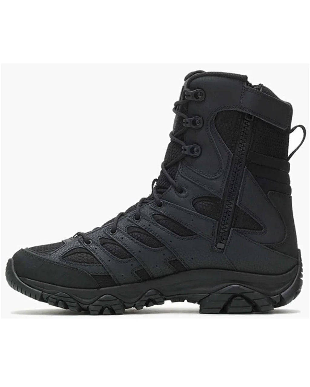 Merrell Men's Moab 3 8" Tactical Zip Waterproof Boot Round Toe Charcoal 9 D(M) US