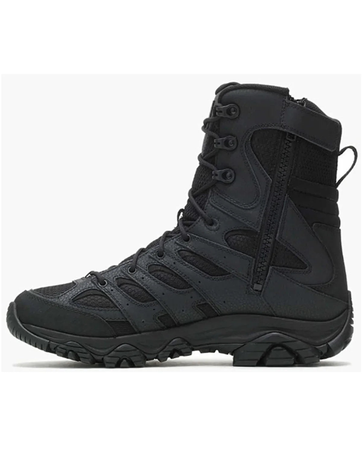Merrell Men's Moab 3 8" Tactical Zip Waterproof Boot Round Toe Charcoal 9 D(M) US