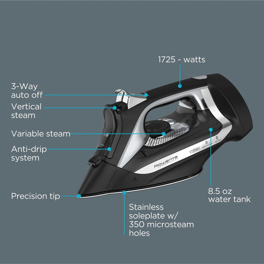 Rowenta Accessteam Cordreel Iron, Charcoal