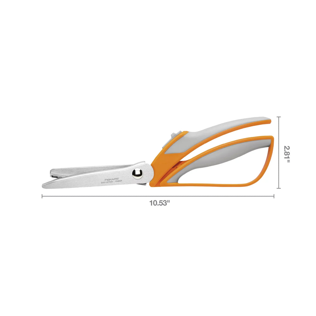 Fiskars Easy Action Pinking Shears, 10.5 Centimeter Orange and Gray