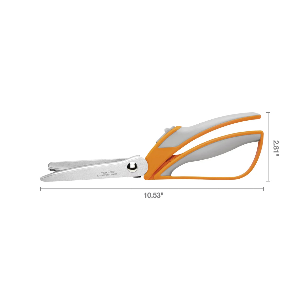 Fiskars Easy Action Pinking Shears, 10.5 Centimeter Orange and Gray