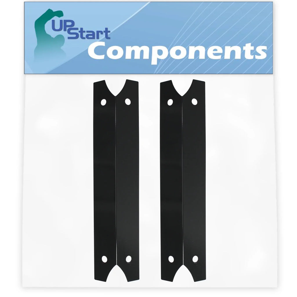 2-Pack BBQ Grill Heat Shield Plate Tent Replacement Parts for Charmglow 810-7420-S - Compatible Barbeque Porcelain Steel Flame Tamer, Flavorizer Bar, Vaporizer Bar, Burner Cover 17 3/4"
