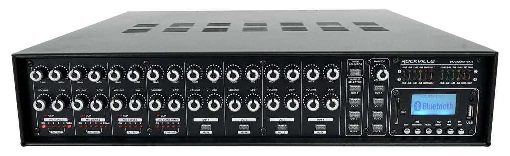 4-Zone Matrix Multi Source Commercial Amplifier+(6) JBL White Pendant Speakers