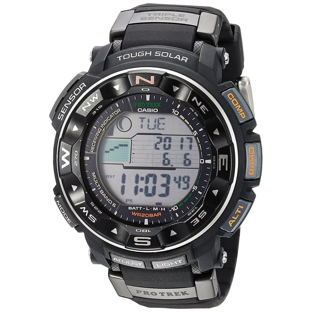 Mens Pro Trek Atomic Solar Digital Dial Charcoal Watch - PRW2500R-1