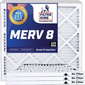 Filter King 8x25.5x1a Air Filter | 4-PACK | MERV 8 HVAC Pleated A/C Furnace Filters | MADE IN USA | Actual Size: 8 x 25.5 x .75"