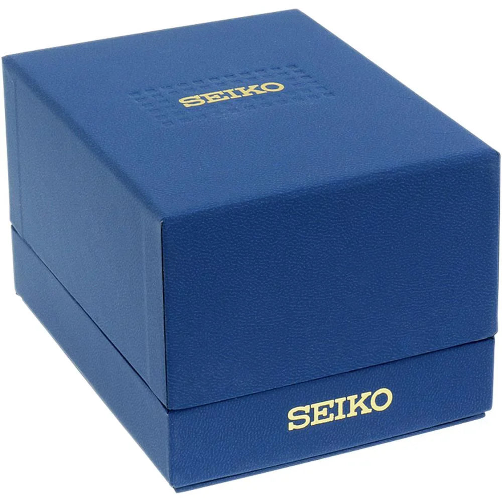 Seiko Men's Solar Chronograph Stainless Watch - Charcoal Bracelet - Onyx Dial - SSC203