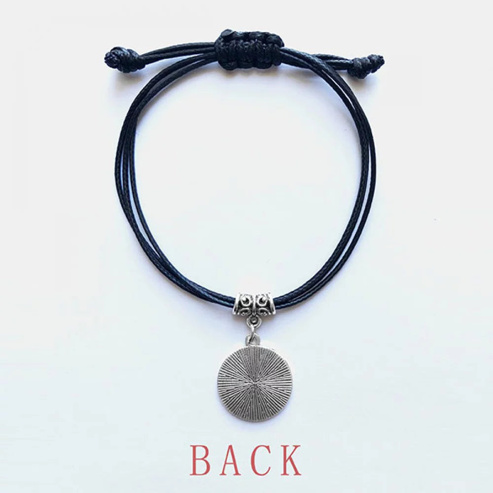 Amusement Park Facilities Roller Coaster Bracelet Leather Rope Wristband Midnight Jewelry